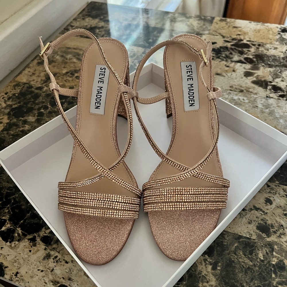 Steve Madden Rose Gold Bridal Heels